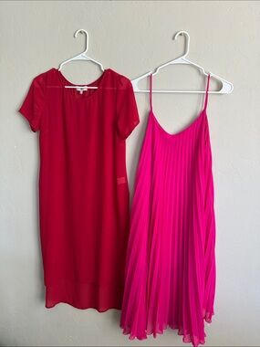 Bundle of 2 bright summer beach/ swim coverup dresses